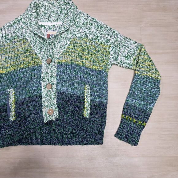 Anthropologie Pilcro Mountain Sunset Embroidered Cardigan Sweater Size Small - Picture 6 of 10